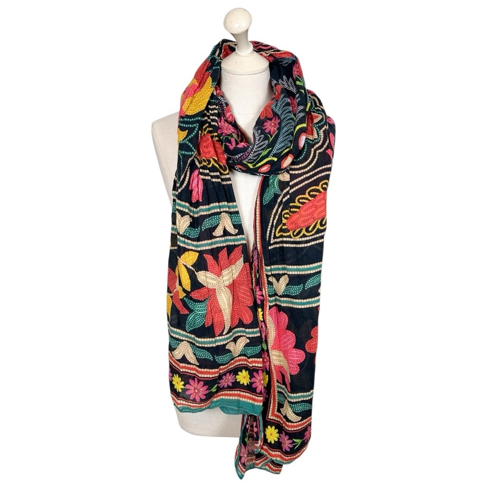 Long Colorful Boho Scarf Wrap